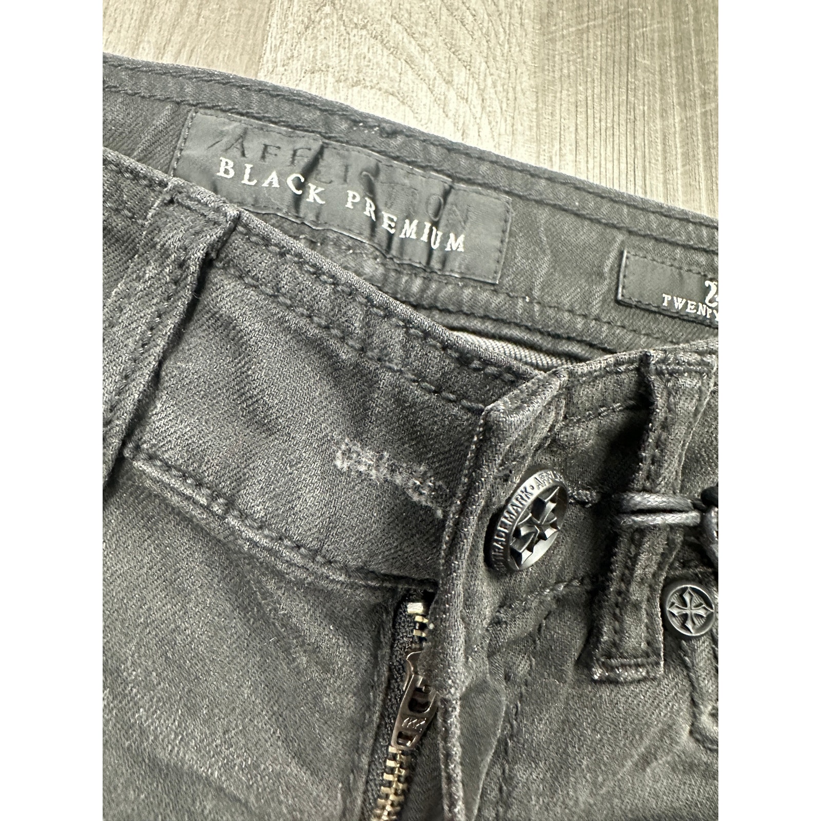 Affliction Black Premium Raquel Skinny Fit Jeans Journey Black Nwt Size 24 — image 6 of 8